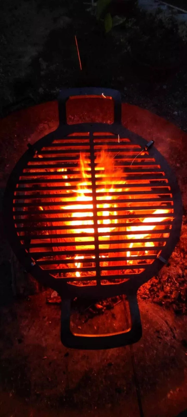 Steel Camping Grill 40 cm – Quick-Fold Charcoal BBQ for Outdoors