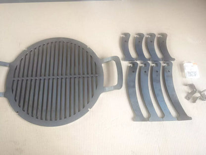 Steel Camping Grill 40 cm – Quick-Fold Charcoal BBQ for Outdoors